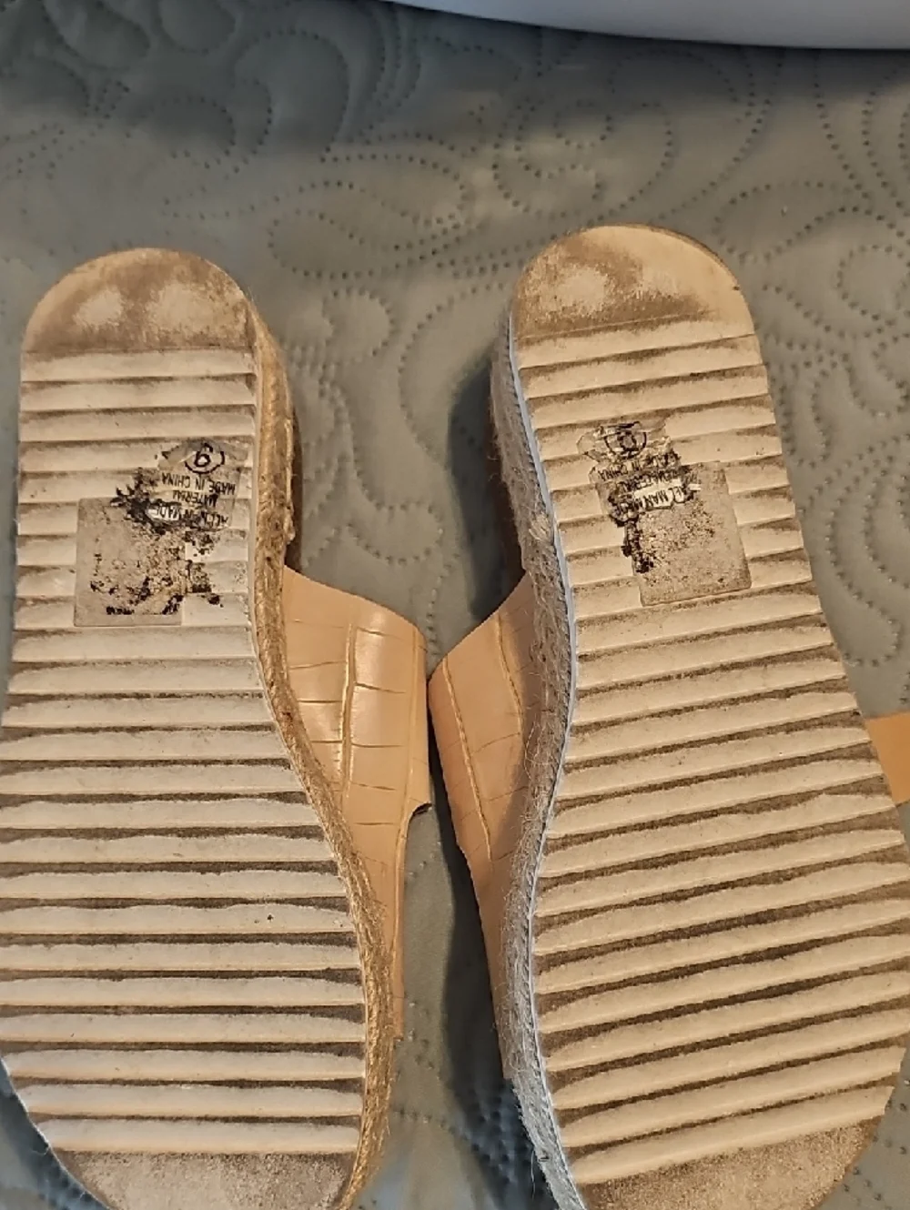 Soda Light Tan Double Buckle Slide Sandals